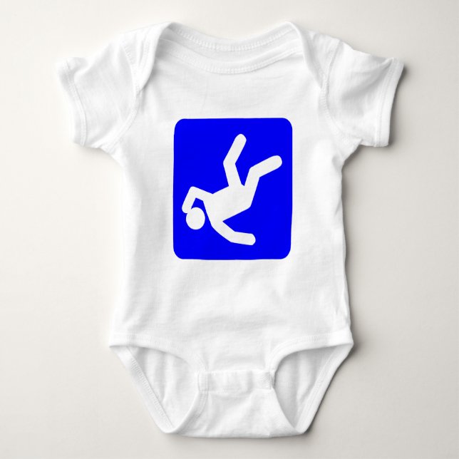 Body Para Bebê A queda do homem - azul (Frente)