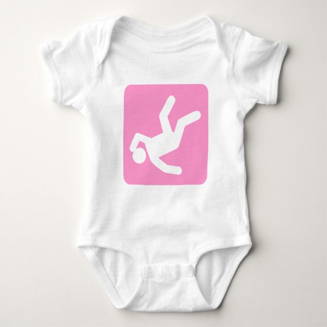 Body Para Bebê A queda do homem - rosa (Frente)