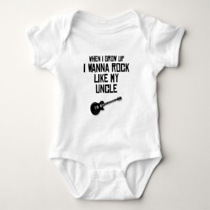 Body Para Bebê A rocha gosta de meu tio