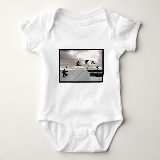 Body Para Bebê A snowboarding engana o t-shirt do bebê (Frente)