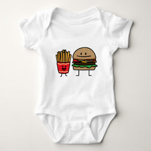 Body Para Bebê A sucata do bolo do fast food do Hamburger e das