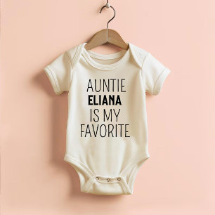Body Para Bebê A Tia É Minha Tendência Engraçada Favorita, Sexo N