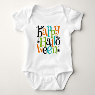 Body Para Bebê A tipografia feliz moderna do Dia das Bruxas