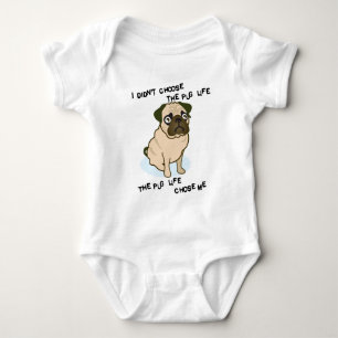 Body Para Bebê a vida do Pug