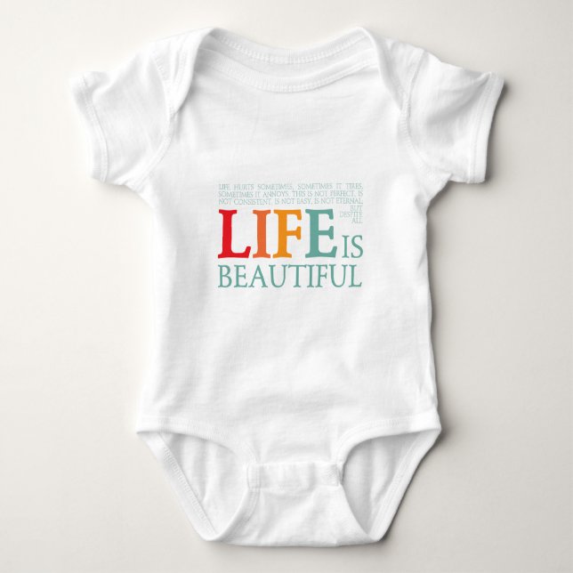 Body Para Bebê A vida é bela (Frente)