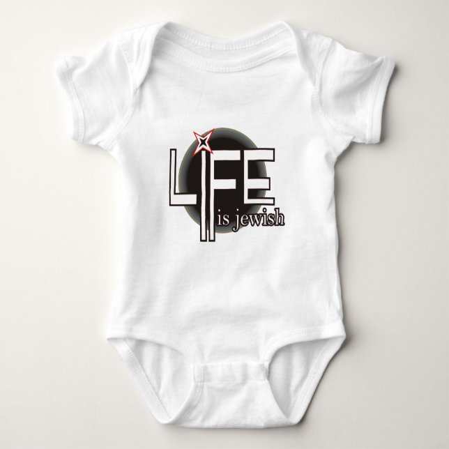 Body Para Bebê A vida é judia (Frente)