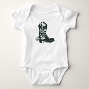 Body Para Bebê A vida é melhor de botas, botas de cowboy