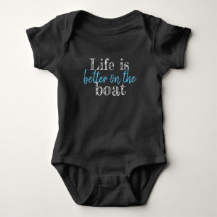 Body Para Bebê A VIDA Náutica É MELHOR NA LETRA DO BARCO