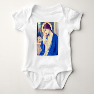 Body Para Bebê A Virgem Maria e o Menino Jesus Graça Renascentist