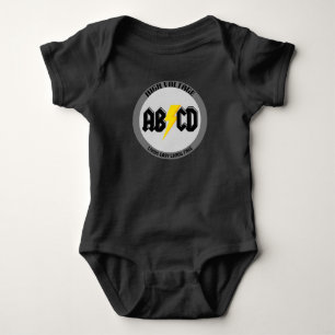Body Para Bebê AB/CD Rock and Roll High Voltage