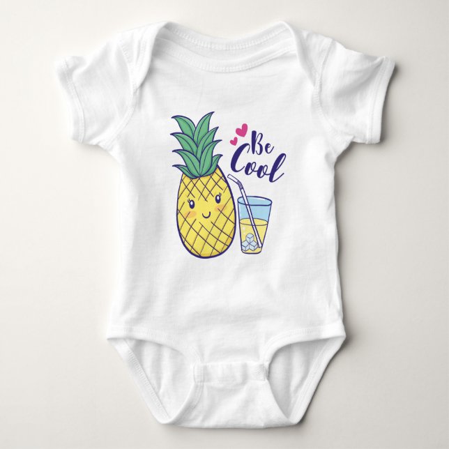 Body Para Bebê Abacaxi (Frente)