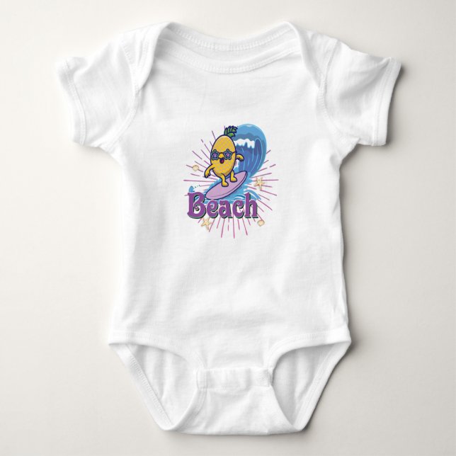 Body Para Bebê abacaxi engraçado (Frente)