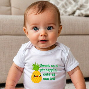 Body Para Bebê Abacaxi Sorria Bebê Roupa