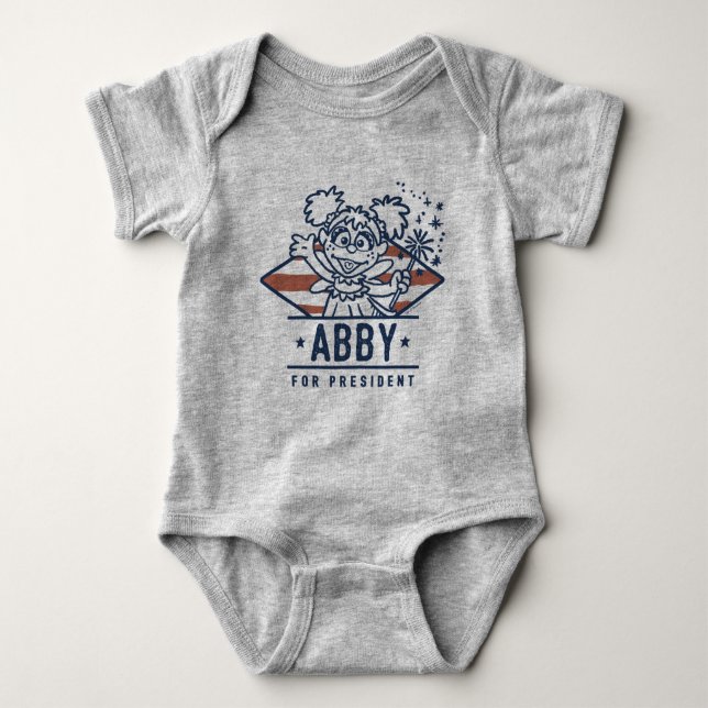 Body Para Bebê Abby Para Presidente (Frente)