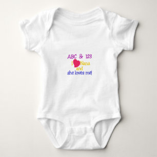 Body Para Bebê ABC & 123 I Nana E Ela Me Ama!