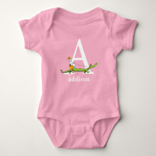 Body Para Bebê ABC do Dr. Seuss: Letra A - Branco Adicione seu