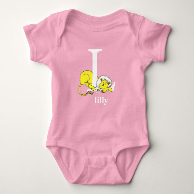 Body Para Bebê ABC do Dr. Seuss: Letra L - Branco | Adicione seu  (Frente)