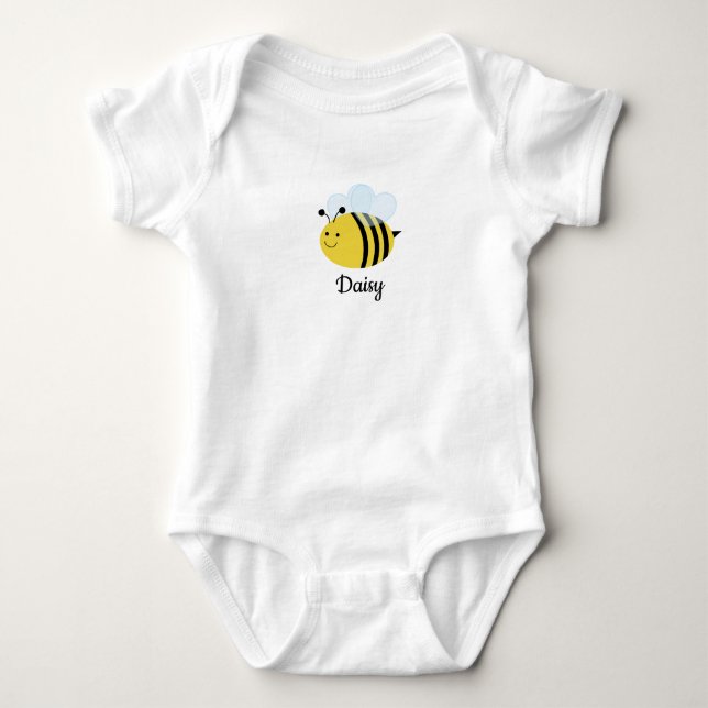 Body Para Bebê Abeja Melífera Personalizada (Frente)