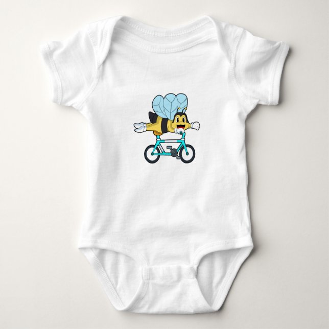 Body Para Bebê Abelha com Bicicleta (Frente)