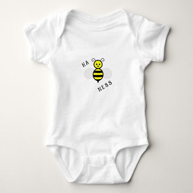 Body Para Bebê Abelha da Felicidade (Frente)