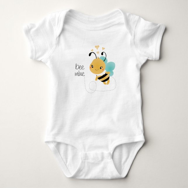 Body Para Bebê Abelha Mina Bumblebee Amarelo (Frente)