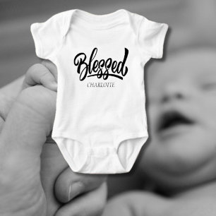 Body Para Bebê Abençoado Nome do Bebê
