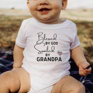 Body Para Bebê Abençoado Por Deus, Maldito Pelo Vovô Bebê Bodycas