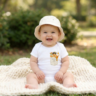 Body Para Bebê Abezinha de Bolso Falsa Personalizada Pequenos Pol