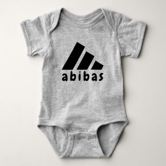 Body Para Bebê Abibas - Logotipo Paródia da ADIDAS Presente Engra