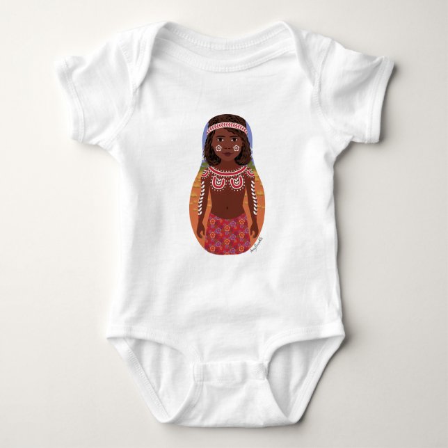 Body Para Bebê Aborto original australiano Matryoshka Baby (Frente)