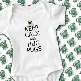 Body Para Bebê Abraçar Pug para Manter a Calma