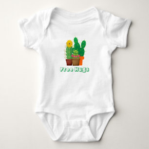Body Para Bebê Abraços Gratuitos Padrões de Cactus Bebê Roupa