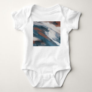 Body Para Bebê Abstrato Art: Traços Versáteis De Pincel.