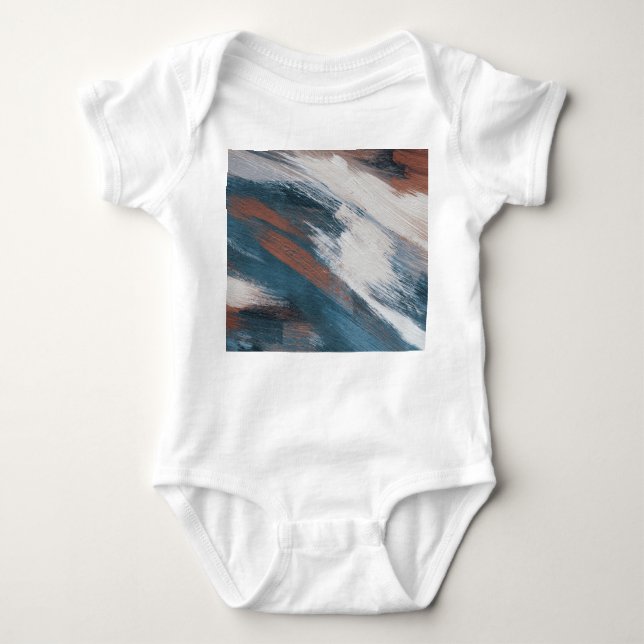 Body Para Bebê Abstrato Art: Traços Versáteis De Pincel. (Frente)