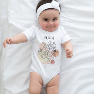 Body Para Bebê Abstrato Boho Line Art, boêmia