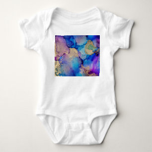 Body Para Bebê Abstrato colorida: pintura a óleo texturizada.