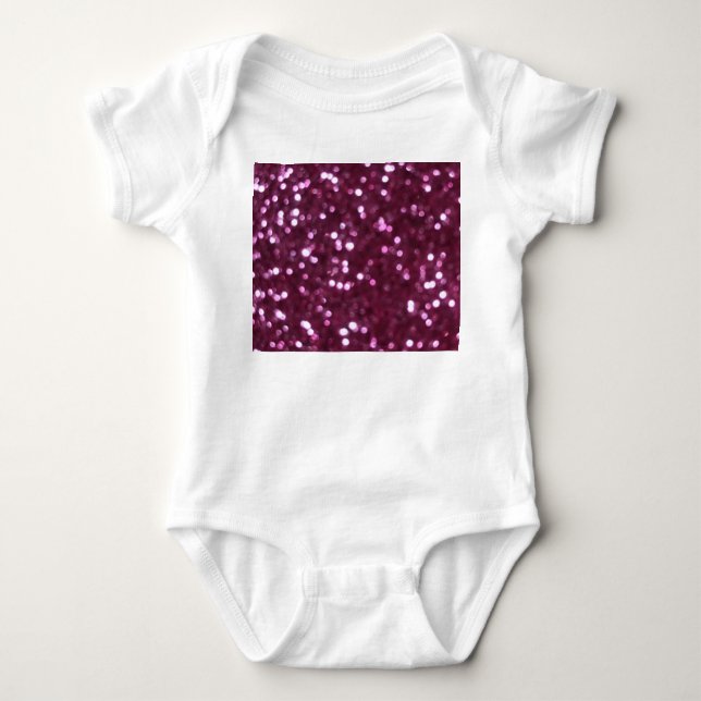Body Para Bebê Abstrato cor-de-rosa, luzes desfocadas nos boques. (Frente)