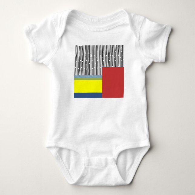 Body Para Bebê Abstrato e Retângulos (Frente)