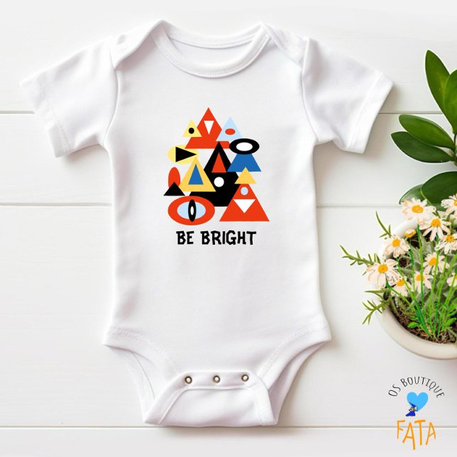 Body Para Bebê Abstrato geométrico (Criador carregado)