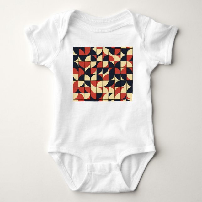 Body Para Bebê Abstrato geométrico: arte computacional. (Frente)