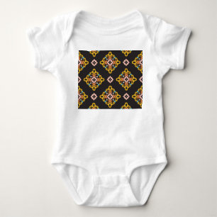 Body Para Bebê Abstrato Geométrico: Textura Vintage sem costura