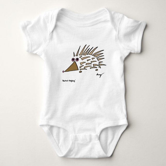 Body Para Bebê Abstrato Hedgehog Criança Creeper (Frente)