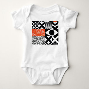 Body Para Bebê Abstrato moderno: Canvas de Design artística.