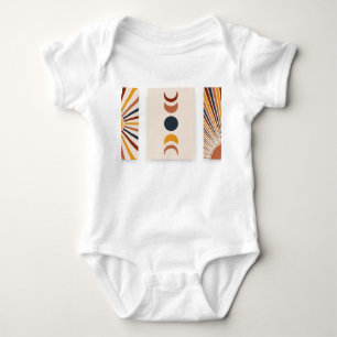 Body Para Bebê Abstrato Sun Moon Boho Posters
