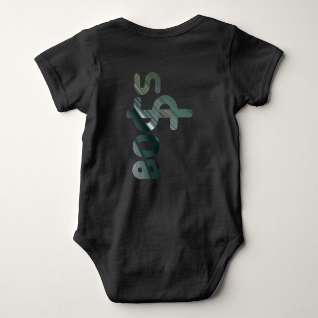 Body Para Bebê ABSTRATO Verde de Tendência do BOSS (Verso)