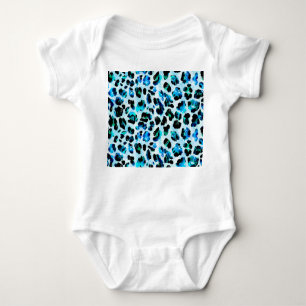 Body Para Bebê Abstrato Watercolor Leopard Skin Patterne