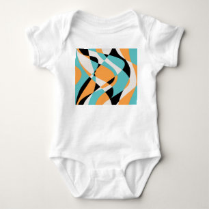 Body Para Bebê Abstrato Waves - Design sem costura padrão