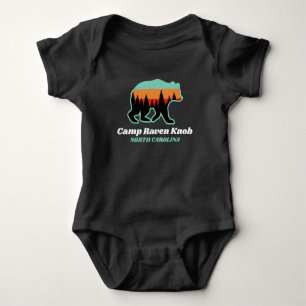 Body Para Bebê Acampamento Raven Knob Carolina do Norte Urso Retr