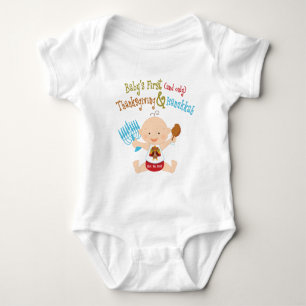 Body Para Bebê Acção de graças & o Hanukkah do bebê a ?a