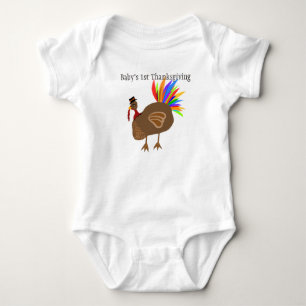 Body Para Bebê Acção de graças Turquia do bebê a ?a empluma-s